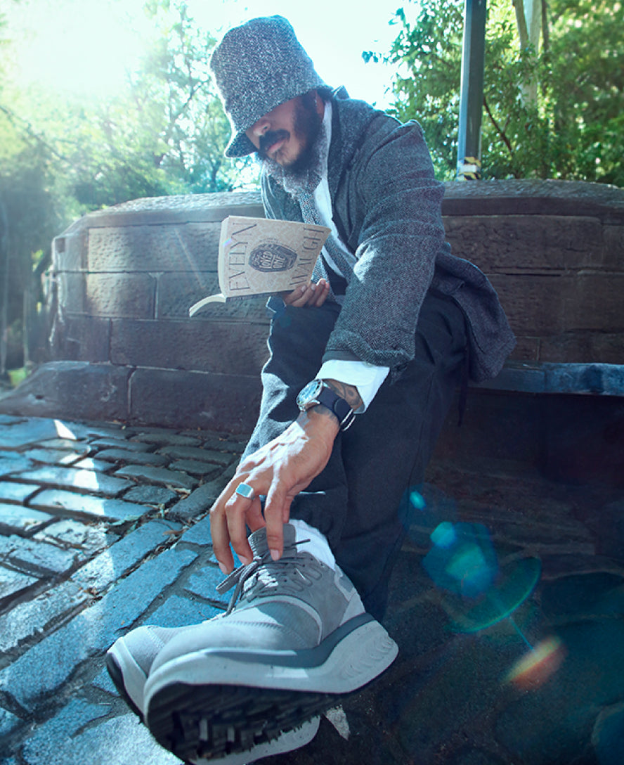 Men's WK400 Leather Walking Shoe x Engineered Garments | Alloy/Steel Grey