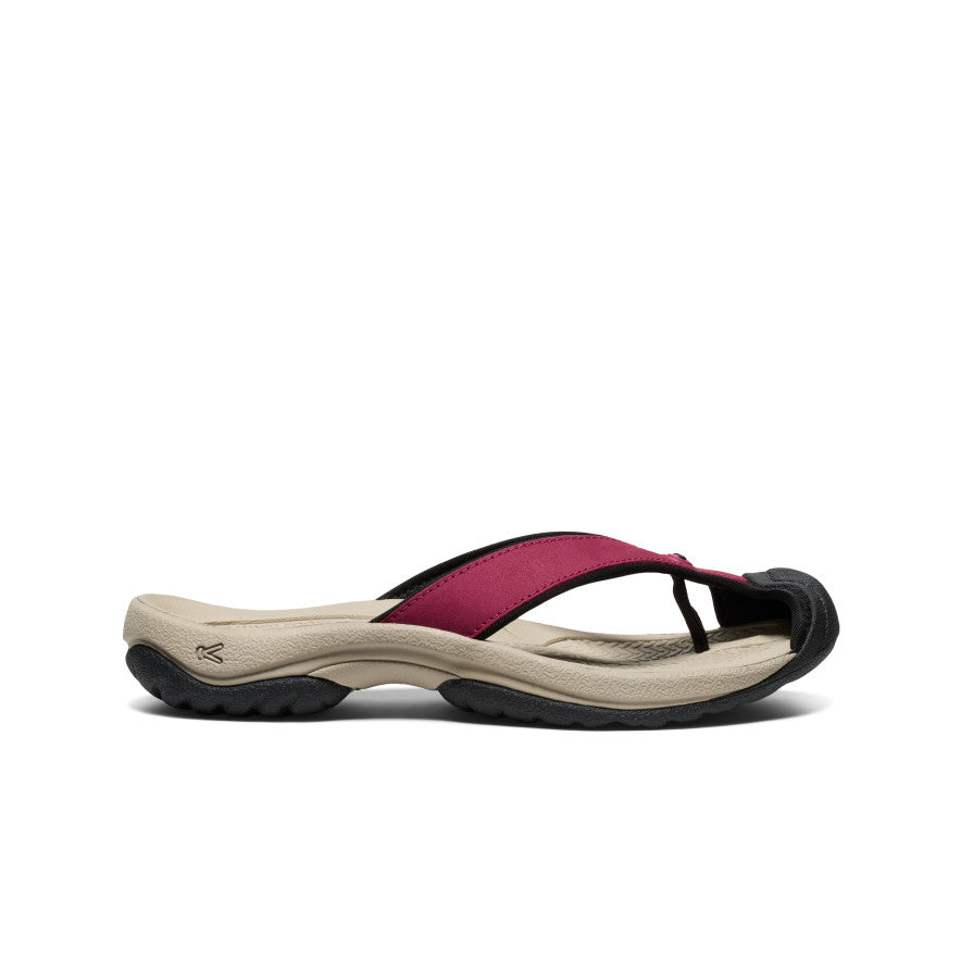 Women's Waimea Leather Flip-Flop  |  Beaujolais