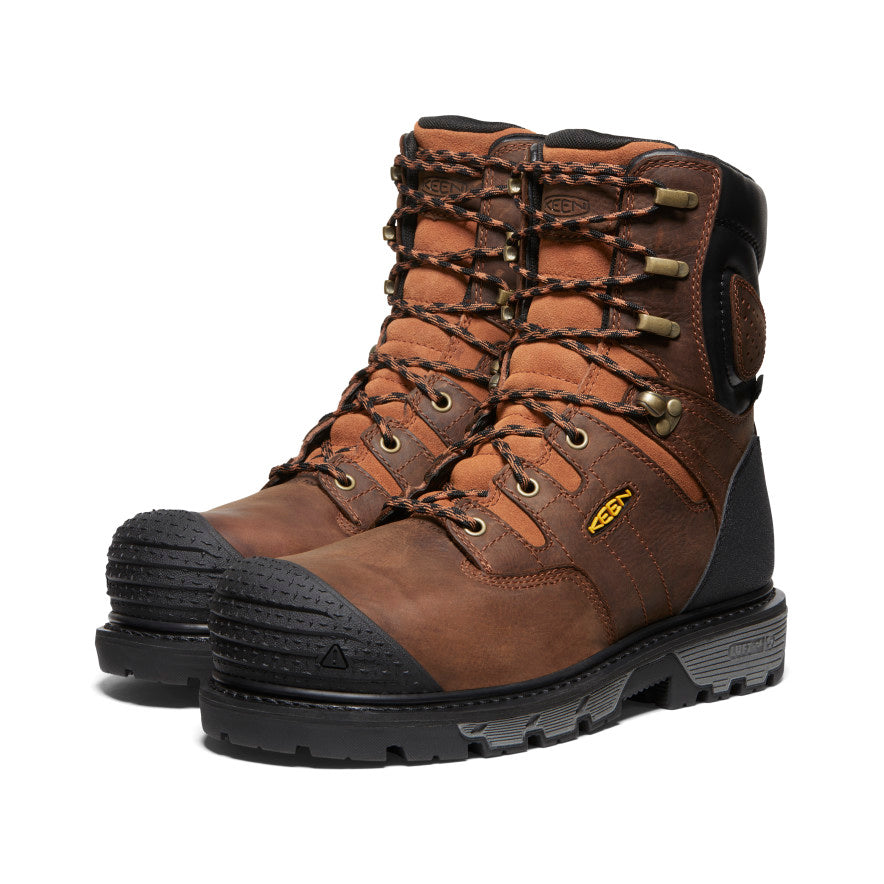 Men's Camden 8" Waterproof Boot (Carbon Toe) | Leather Brown/Black