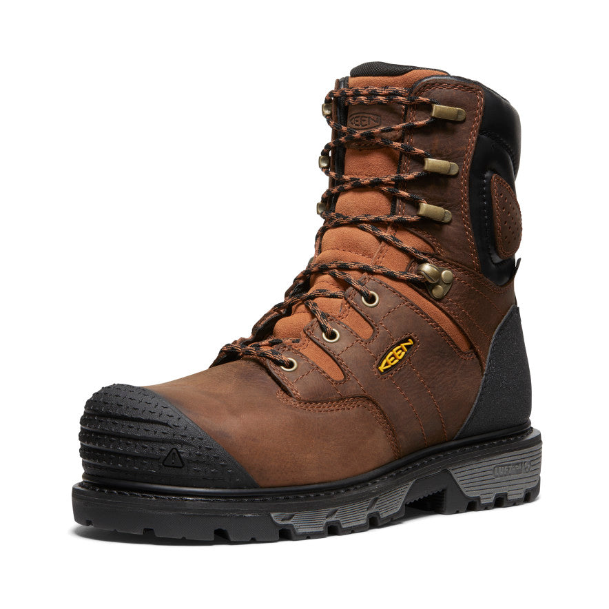 Men's Camden 8" Waterproof Boot (Carbon Toe) | Leather Brown/Black