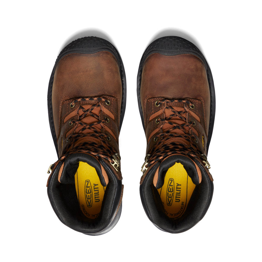 Men's Camden 8" Waterproof Boot (Carbon Toe) | Leather Brown/Black