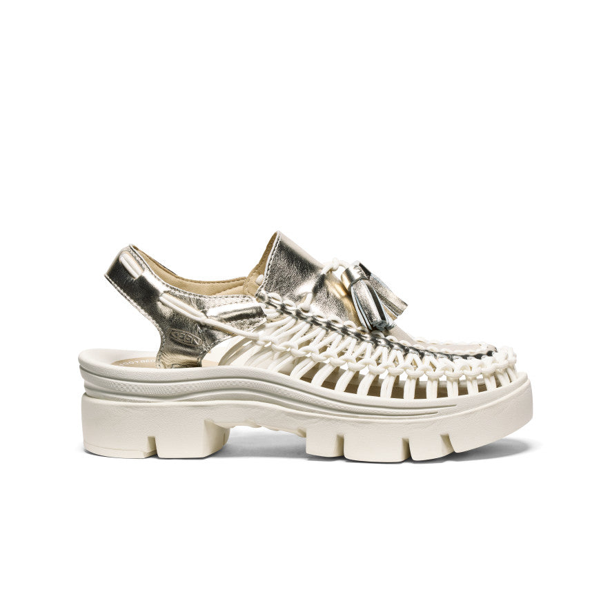 All Gender UNEEK PLT Tassel Sneaker  |  Champagne Gold/Star White